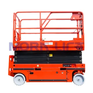 MORN china factory 6m-16m battery power personal lifts aerial work man lift hydraulic electric scissor lift for sales