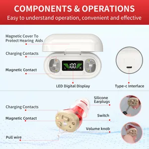 Nuovo arrivo CIC apparecchio acustico per anziani apparecchio acustico Wireless ricaricabile amplificatore economico apparecchi acustici OTC