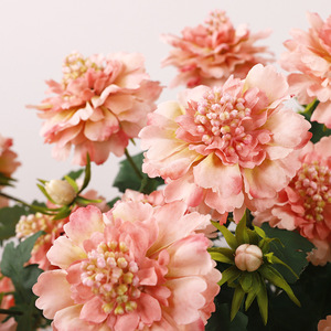 Fleurs de lotus artificielles roses 47 cm en plastique et soie, haute simulation, pour décoration de mariage et de maison - Product Image 2