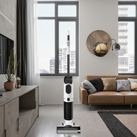Aspirateur sans fil intelligent et silencieux 3-en-1 portable pour nettoyage en profondeur des sols, humide et sec, avec écran LED, pour la maison et l'hôtel