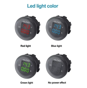 Kỹ thuật số điện áp Vôn kế Ampe kế hiển thị vòng màu xanh LED Bảng điều chỉnh Vôn kế DC 12V-24V điện áp kép <span class=keywords><strong>Meter</strong></span> cho xe hơi xe máy - Product Image 4