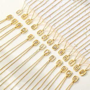 <span class=keywords><strong>Prix</strong></span> promotionnel : Collier pendentif lettre en argent S925 et diamant pour couple, style européen et américain, best-seller transfrontalier, avec chaîne croisée - Product Image 3