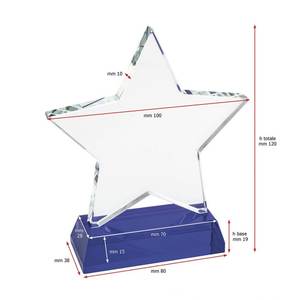 Trofeo Estrella 100 mm Base Azul H19 - Product Image 2