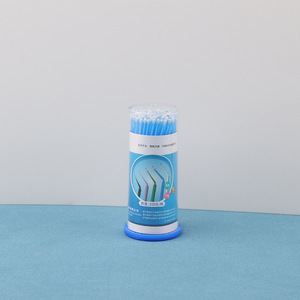 Bâtonnets dentaires médicamenteux jetables, brosses adhésives, bâtonnets de coton pour soins bucco-dentaires, paquet de 100 pièces, couleur bleue, utilisation manuelle - Product Image 3