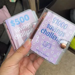 Mini raccoglitore di risparmio personalizzato Challenge Book buste 100 personalizzate risparmio di denaro sfida materiale scolastico per studenti bambini
