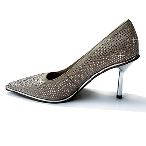 <span class=keywords><strong>Scarpe</strong></span> nuziali gioiello in argento di <span class=keywords><strong>marca</strong></span> in vera pelle per spillo di cristallo slip-on - Product Image 3