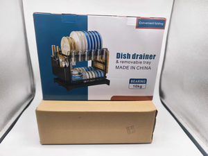 Escurridor de cocina transfronterizo, estante para platos de acero al carbono, estante de almacenamiento de escritorio para el hogar, decoración de almacenamiento de cocina - Product Image 6