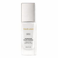 Fond de teint vegan, fond de teint changeant de couleur, fond de teint ajustant le teint, marque privée