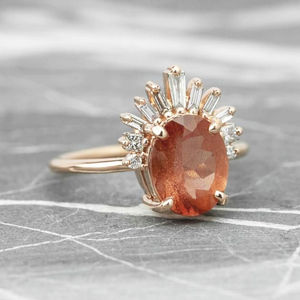 แหวนเงินแท้ 925 สำหรับผู้ชาย ประดับด้วยพลอยซันสโตน ฝังแบบหนามเตย รับรองโดยผู้ที่สาม เหมาะสำหรับงานแต่งงาน งานเลี้ยง และเป็นเครื่องประดับสำหรับวันครบรอบ - Product Image 2