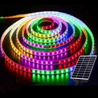 Bandes lumineuses LED RGB étanches pour l'extérieur, pour villa, jardin, éclairage architectural paysager, bandes lumineuses néon RGB solaires étanches