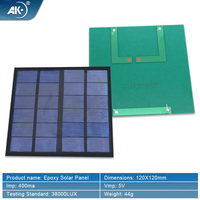 Modules solaires monocristallins en PET époxy miniatures AK AK120x120 en gros, certifiés ROHS CE, garantie 1 an, pour sacs à dos solaires