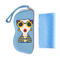 Sac de rangement en silicone souple et classique, étanche, avec fermeture éclair, housse anti-poussière, ensemble de fixation murale, pour lunettes de soleil, voyage, écologique