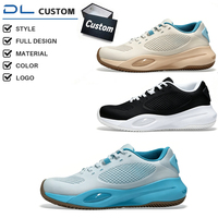 Chaussures de tennis basses personnalisées, tige en maille respirante, motif géométrique, baskets de court légères, fourniture d'usine OEM ODM