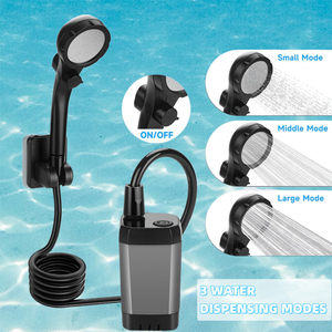 Douche portable d'extérieur, <span class=keywords><strong>pompe</strong></span> de douche électrique USB portable 4500/6000/7800mAh avec montage au sol et affichage numérique - Product Image 6