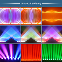 12X60W LED RGBW 4IN1 Beam Moving Head Licht mit Füllicht, Wandfluter, Strobe-Effekt, Frost-Effekt, Linearer Dimmung, DMX512 für DJ, Disco, Bar