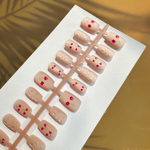 30 faux ongles à presser en forme d'amande française, colorés et scintillants, couvrance totale, pour salon de manucure - Product Image 1