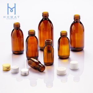 HOMAY 30ml 40ml <strong>60ml</strong> 100ml 125ml 150ml 180ml 200ml 250ml 300mll 500ml Oral Liquid Syrup <strong>Bottle</strong> <strong>With</strong> Aluminum <strong>Cap</strong> - Product Image 1