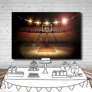 7x5 FT Versatile Brown Polyester Basketball Backdrop Custom Photo Booth <b>Props</b> for Various Events & <b>Parties</b> in Stock - Product Image 1