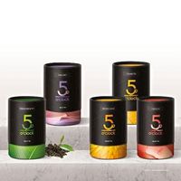 Biodégradable recyclable blanc Kraft carton thé café sucre Logo personnalisé manchon cylindre emballage papier Tube boîte pour thé