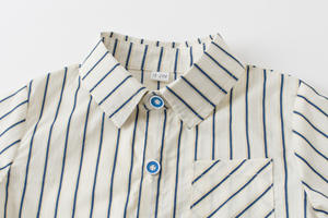 Ensemble de vêtements pour garçons printemps-automne 2026 : Chemise rayée et pantalon à bretelles pour enfants, idéal pour les fêtes d'anniversaire - Product Image 5