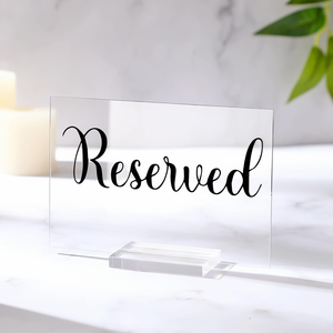 Transparente Acryl-Tischkarten mit Ständer für Hochzeiten, Restaurants, Geburtstagsfeiern und Sitzplatz-Dekoration - Product Image 1