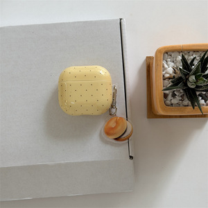 Funda para <span class=keywords><strong>Airpods</strong></span> 1 <span class=keywords><strong>2</strong></span> 3 4ª generación, estilo Ins, base amarilla lechosa, con lunares, en forma de bagel, de silicona suave, protectora, para <span class=keywords><strong>Pro</strong></span> <span class=keywords><strong>2</strong></span>ª/3ª generación - Product Image 3