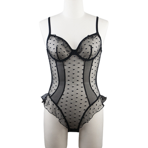 Mesh <strong>Bodysuit</strong> Women <strong>Sheer</strong> Custom Logo Lace Teddy Design New Arrival Ladies <strong>Bodysuit</strong> Women's Underwear Lingerie - Product Image 1