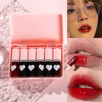 Lot de 6 rouges à lèvres brillants en forme de gelée comme le rouge à lèvres liquide de couleur coréenne
