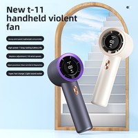 Modèle privé T11 ventilateur de charge USB portable à grande vitesse Mini affichage numérique grande éolienne 199 vitesses en plastique Durable petit