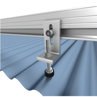 Système de montage solaire universel en acier coloré pour toiture, avec structure en aluminium, boulons de suspension et pieds en L, certifié TUV, résistant aux vents de 60 m/s