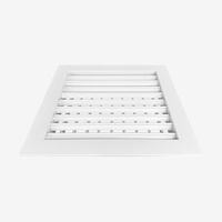 Conduit d'évacuation d'air central en alliage d'aluminium double couche réglable, moderne, rectangulaire, de style industriel pour climatisation