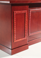 Bureau de direction double face de luxe A-15 pour PDG, extensible, en bois, pour usage commercial et professionnel
