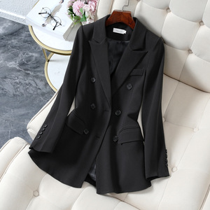 Tamanho grande Double Breasted terno jaqueta Workwear anfitrião carreira <span class=keywords><strong>Blazer</strong></span> Fashionbisou das mulheres - Product Image 3