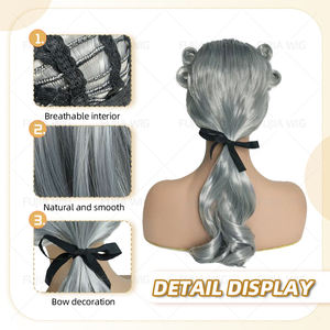 Fujia ad alta temperatura capelli mascherata colonia maschile barocco Cosplay avvocato giudice <span class=keywords><strong>parrucca</strong></span> in fibra chimica - Product Image 4