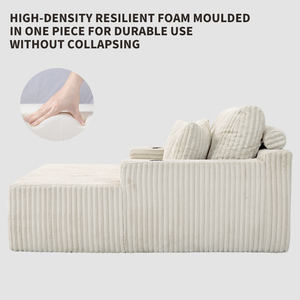 Không xương loveseat phòng chờ <span class=keywords><strong>Sofa</strong></span> giường bọt nén đôi Chaise đám mây đi văng ghế vải to sợi sàn Ghế ngủ với cốc chủ sở hữu - Product Image 4