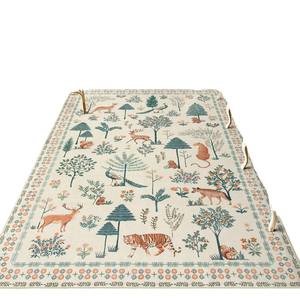 Alfombra Decorativa Rectangular Antideslizante para Interiores con Diseño Floral de Mariposas Vintage Wan Xinlong, 1.0 kg, Limpieza con Agua - Product Image 2