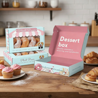Dossiers d'expédition en carton recyclable personnalisés pour les grossistes en emballages alimentaires, les boulangeries, les marques de desserts, pour les chaussettes OEM/ODM