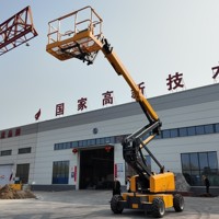 Plateforme de travail aérienne articulée autopropulsée de 22 m, capacité de charge de 250 kg, nacelle hydraulique compacte pour travaux de construction en espace restreint
