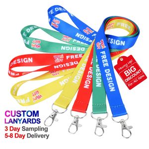 Fabricant sans minimum de commande, porte-clés personnalisés pas chers, impression sur polyester, sublimation, lanyards personnalisés avec logo - Product Image 4