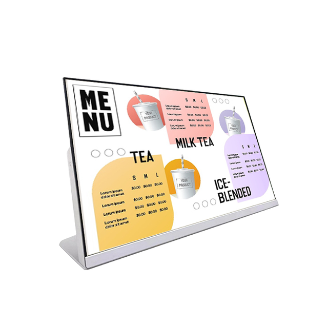 21.5-27 Inch Indoor Cafe KFC Android LCD Electronic Menu Display Screen for Restaurant Milk Tea Retail Store Digital Signage