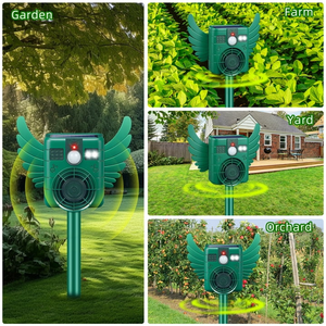 Repelente Ultrasónico de Animales para Exteriores, Dispositivos Repelentes de Ciervos con Energía Solar, Repelente de Ardillas con Detección de Movimiento, Impermeable para Gatos y Perros - Product Image 4