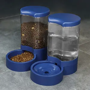 猫食碗宠物自动饲料饮水机狗猫食物容器饮用凸起支架盘子防滑双碗