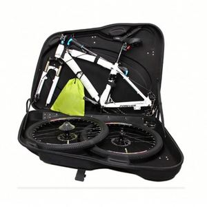 Sac de cadre de vélo de voyage personnalisé avec roulettes, boîte noire en EVA rigide pour vélo de route - Product Image 2