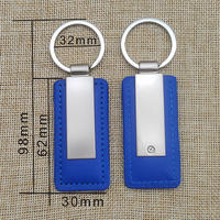 Porte-clés de voiture en cuir PU durable avec mousqueton métallique vierge, en gros, en stock, livraison rapide, idéal pour cadeau d'affaires