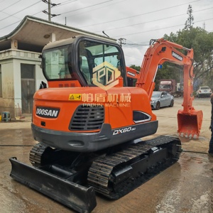 Mini-excavatrice Doosan DX60-7 d'occasion, 6 tonnes, excavatrice sur chenilles, machine d'excavation hydraulique pour la construction - Product Image 1