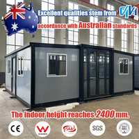 Casa Contenedor Modular Prefabricada Plegable de Alta Calidad, Impermeable, de 20 pies/40 pies, con 2 o 3 Dormitorios, Expandible