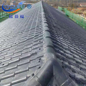 Xinrufu Synthetic Resin Roof Tile 2.2mm 2.5mm 3.0mm Corrugated Chinese Style ASA Heat Insulation - Product Image 1