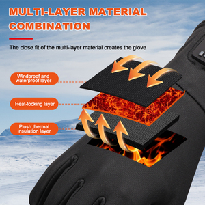 Gants de vélo chauffants avec logo personnalisé 2200mAh Batterie de chaleur Compatible avec l'écran tactile Gants de sport chauffants pour l'hiver - Product Image 3