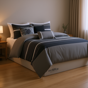 Juego de Edredón Monitice de 7 Piezas, Diseño Floral Tejido, Tamaño Queen y King, para Recámara, Hogar y Hotel - Product Image 2