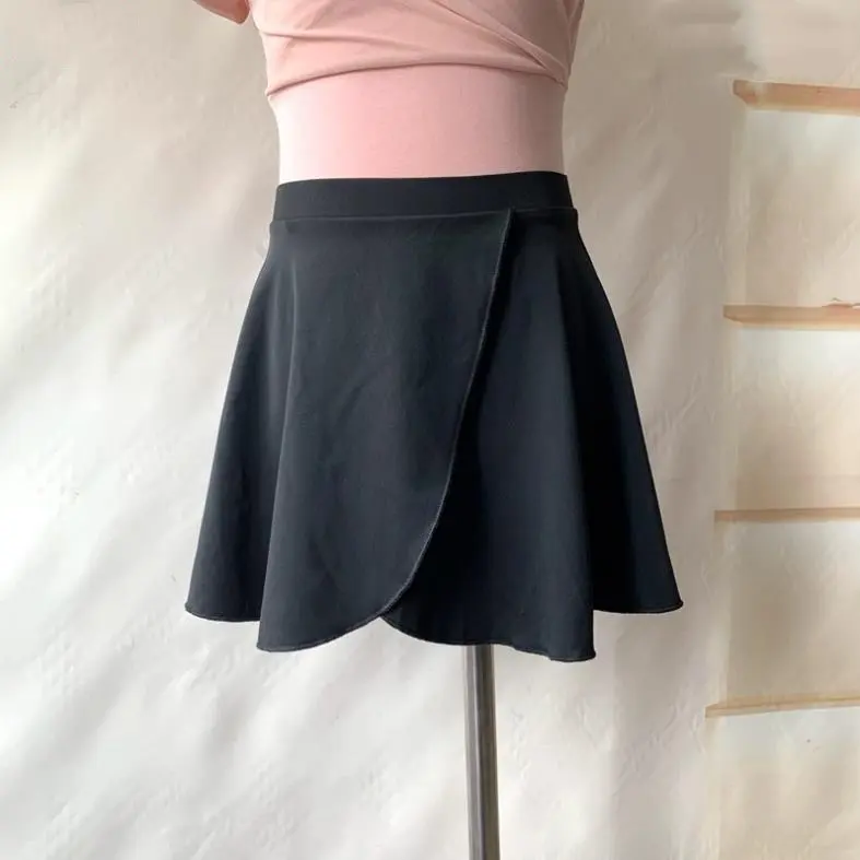 Wholesale Hot Sale Advanced Fabric Black Dance Skirt Ballet Adult Spandex Belly Dance Skirt